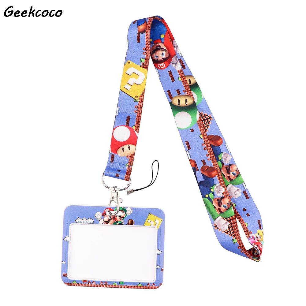 

20pcs/lot J2674 Cartoon Game Diy Keychains Accessory Mobile Phone USB ID Badge Holder Keys Strap Tag Neck Lanyard