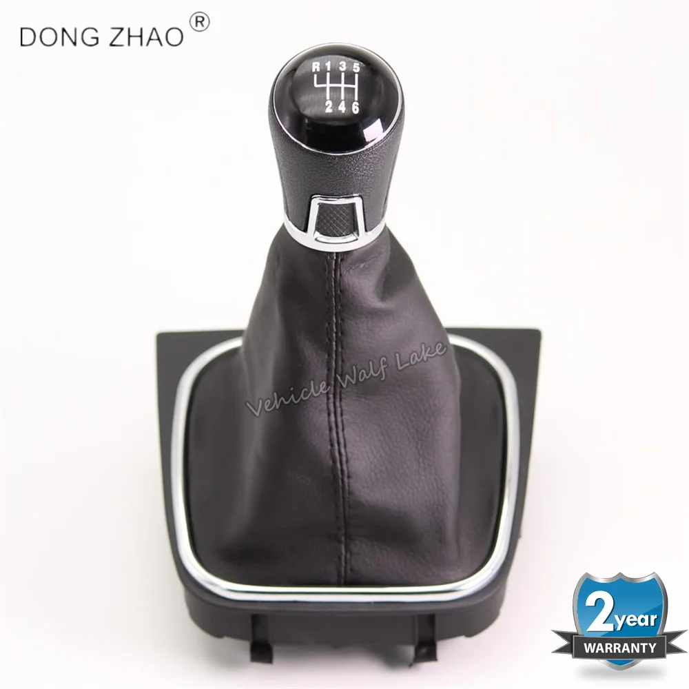

For VW EOS 2006 2007 2008 2009 2010 2011 Car-Stying 6 Speed Car Gear Stick Level Shift Knob With Leather Boot