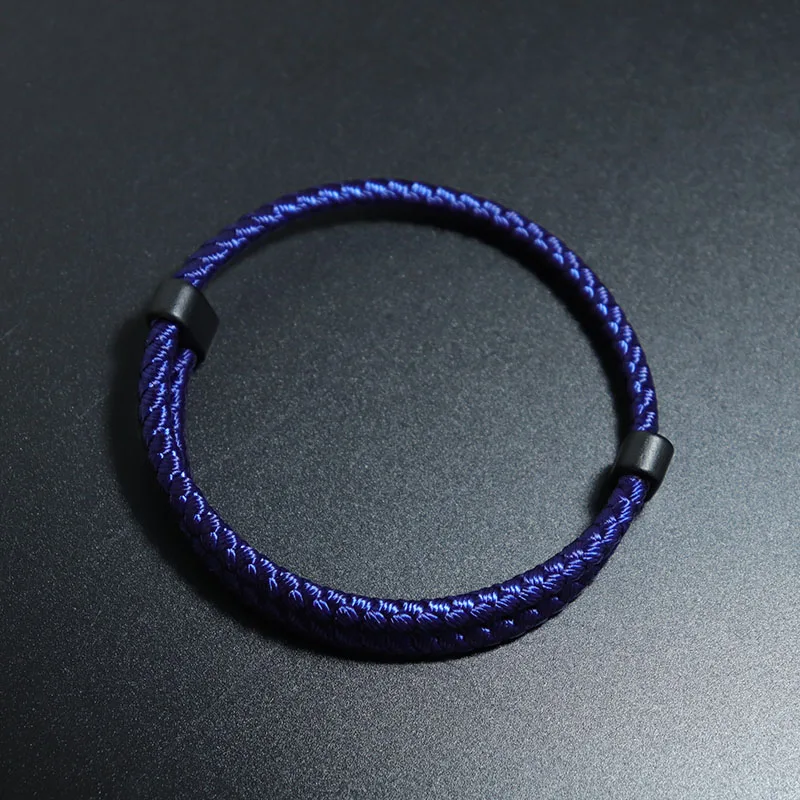 Минималистичный браслет из корабельной веревки красный и черный Регулируемый с