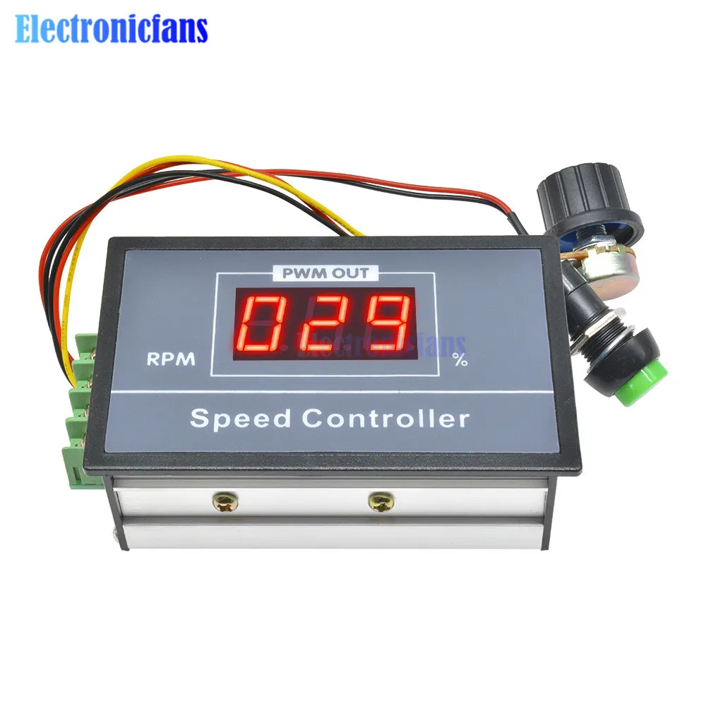 30A DC 6V 12V 24V 48V PWM Motor Speed Controller LED Digital Display 0~100% adjustable Voltage Regulator W/ Potentiometer Switch |