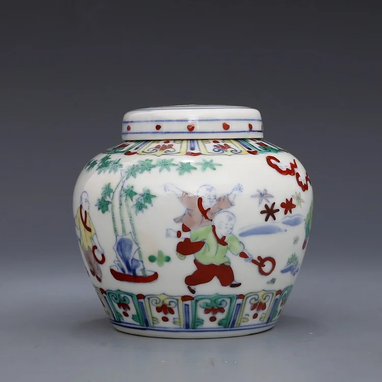 Mingchenghua hand painted blue and White Baby Fighting pattern Tianzi pot small tea | Дом и сад