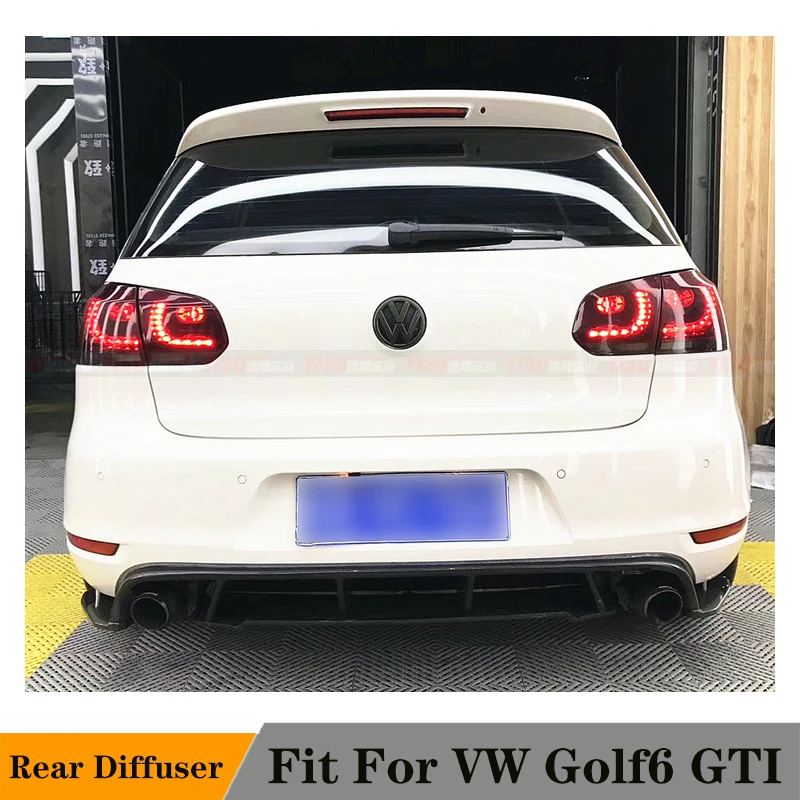 Бампер для Volkswagen Golf 6 VI MK6 GTI 2010 2013 Стайлинг автомобиля Углеволокно задний бампер