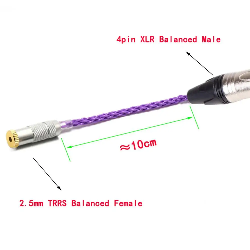 TOP-HiFi 4-контактный XLR сбалансированный штекер на 2 5 мм TRRS женский