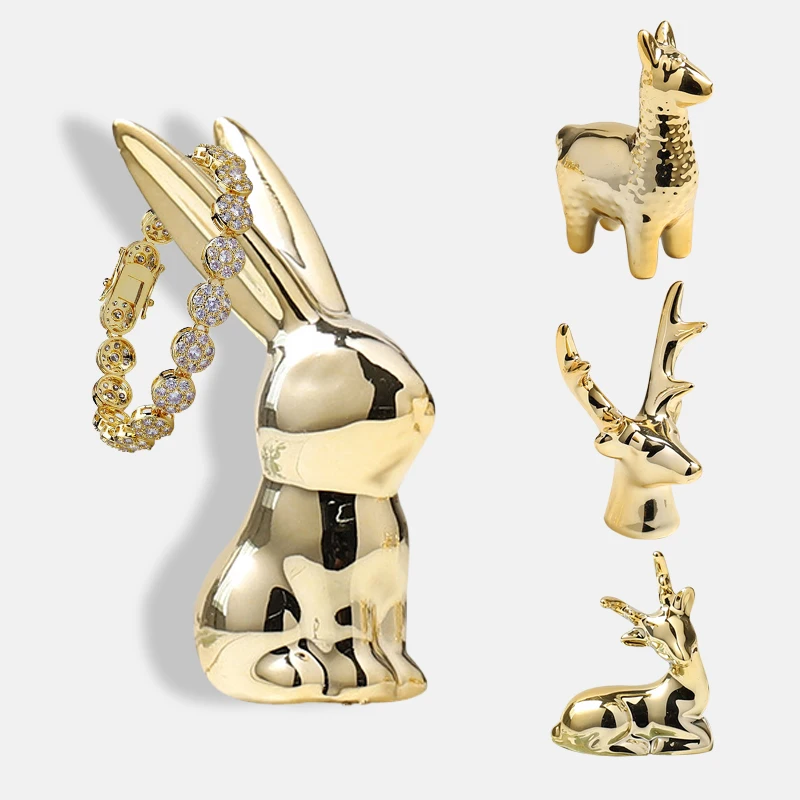 Керамические поделки для дома гостиной крыльца настольный мини кролик