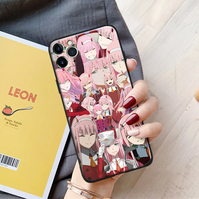 zero two darling in the franxx anime for iphone se 6 6s 7 8 plus x xr xs 11 pro max soft silicone phone case cover shell free global shipping