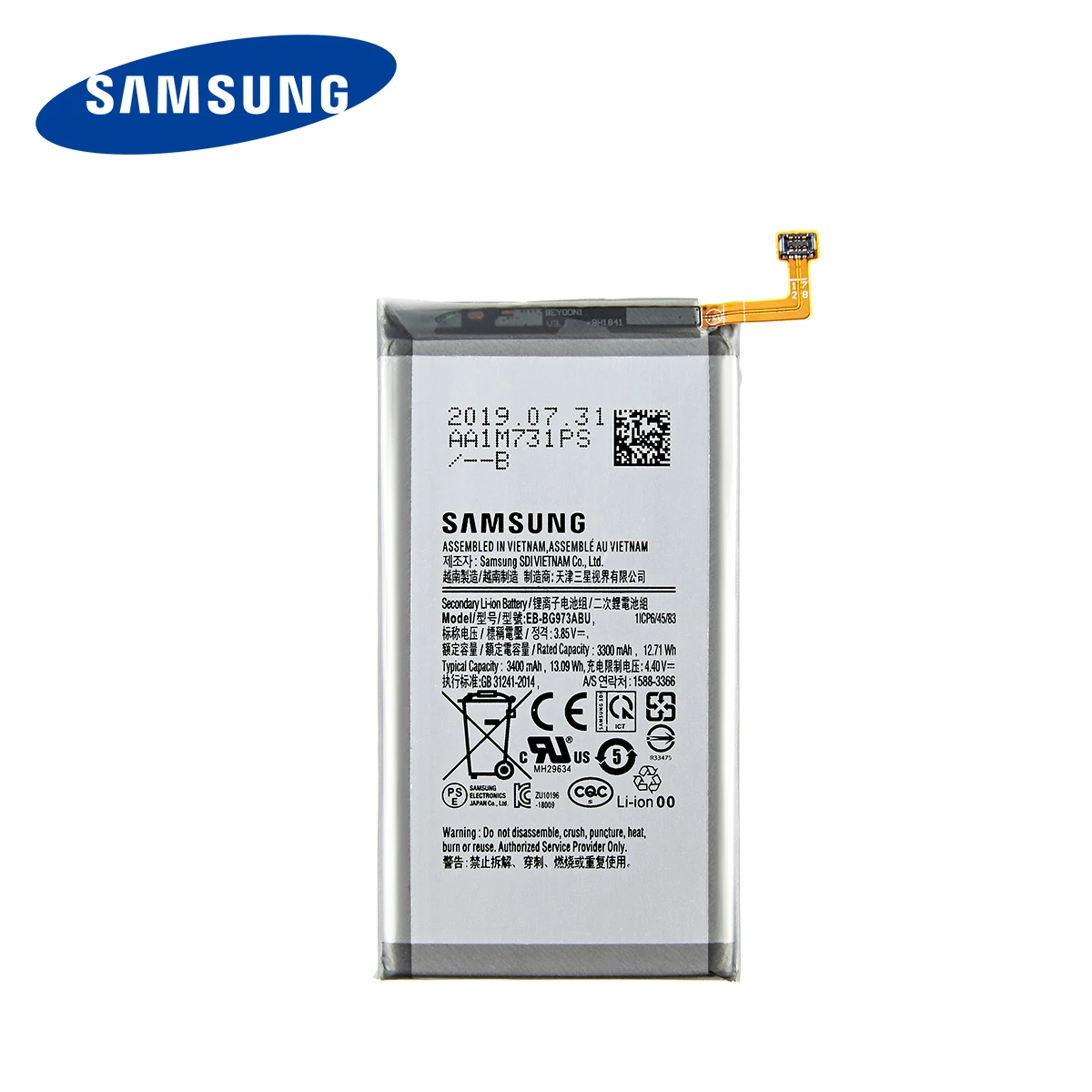 samsung orginal eb bg973abu 3400mah battery for samsung galaxy s10 s10 x sm g9730 sm g973 g973f g973u g973w mobile phone tools free global shipping