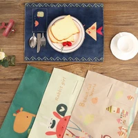 non slip placemat waterproof printed dining table mat pp plastic heat insulated tableware bowl pads kitchen accessories