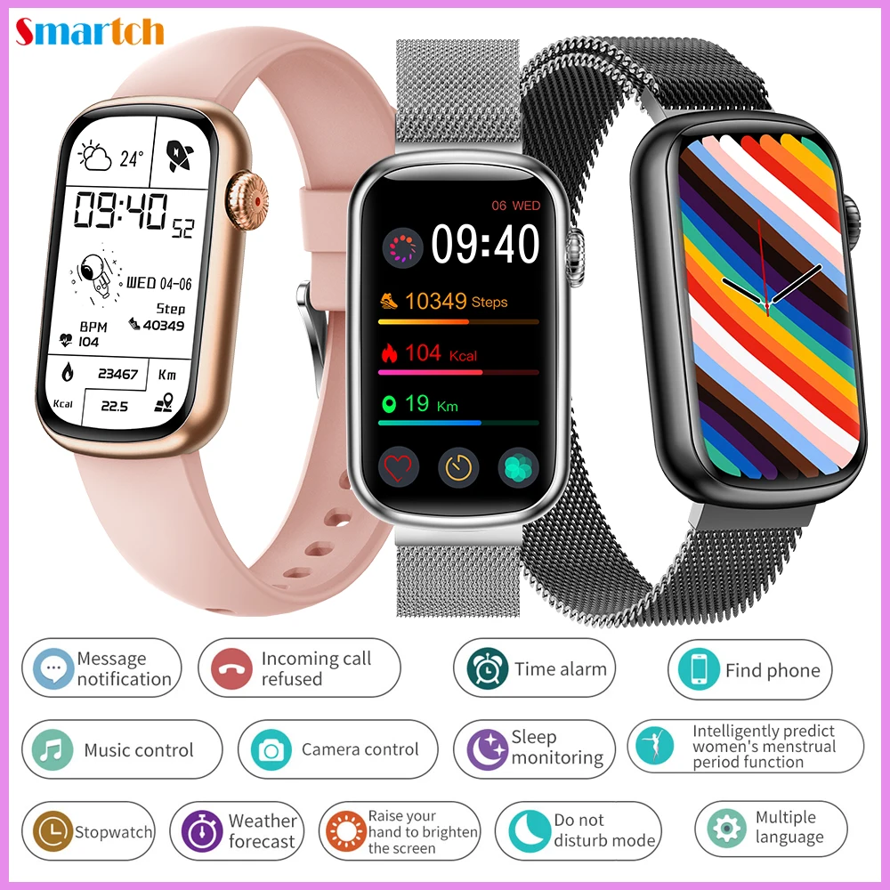 

696 Смарт-часы 1,47 дюйма с настраиваемым циферблатом для женщин и мужчин, фитнес-трекер с сердечником, Смарт-часы для Android IOS PK XixoMi Huawei Band