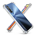 Роскошный прозрачный противоударный силиконовый чехол для OPPO Realme 7 Realme7 on Real Me 7 Realmy Realmi 7 прозрачный мягкий Ультратонкий чехол s