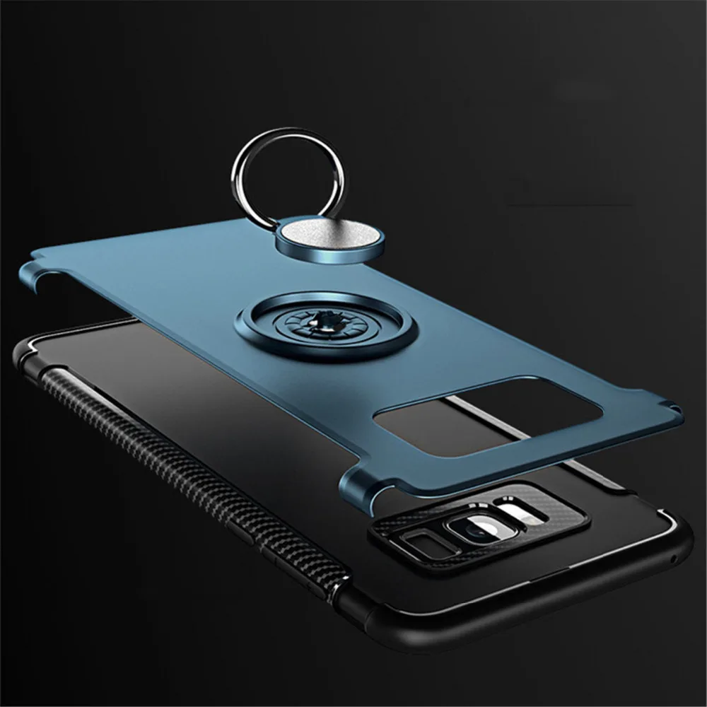Магнитный держатель кольца Чехол для мобильного телефона Samsung galaxy s8 s7 edge note 8