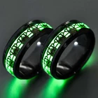 Модные креативные световой кольцо Корона световой темная Золотая Цвет, ювелирные изделия, кольцо из нержавеющей стали для мужчин и женщин Подарок-сувенир для туриста
