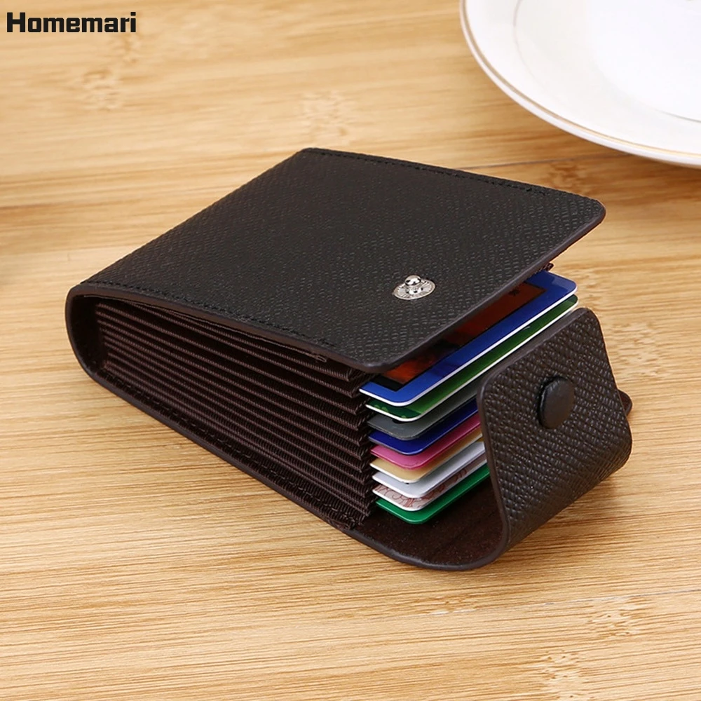 

Homemari Men Credit Card Holder PU Leather Purse For Cards Case Wallet For Credit ID Bank Card Holder Women Card Holder