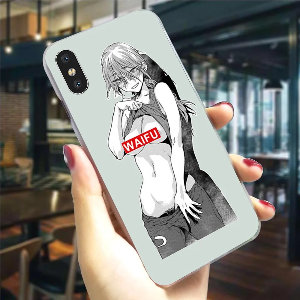 Гибридный чехол для телефона аниме Waifu Sugoi Senpai iPhone 7 Plus 5 дюймов SE 6 6S/6 6S 8/8 X XS XR Xs Max