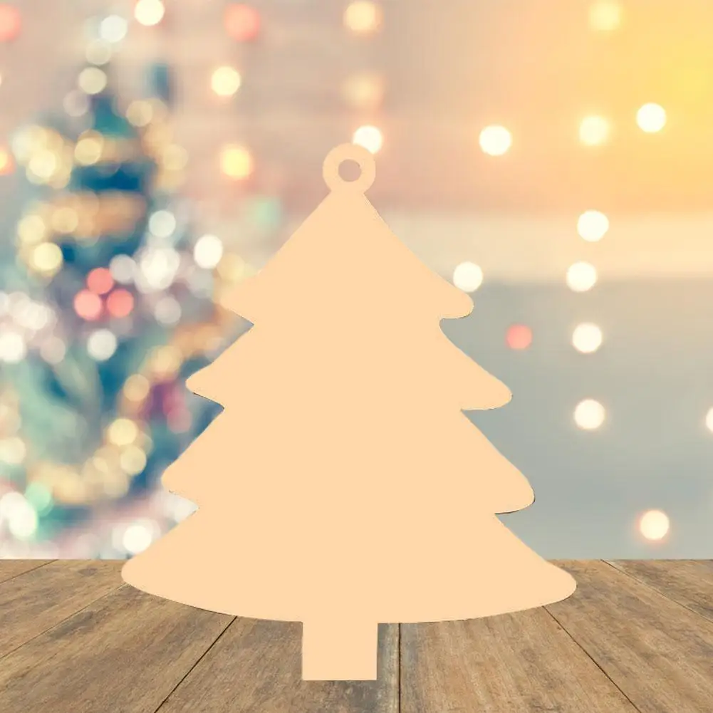 

10pcs Wooden Christmas Blank Boxwood Slices DIY Craft Snowflake Snowman Painting Crafts Cutouts Ornaments Christmas Home Decor