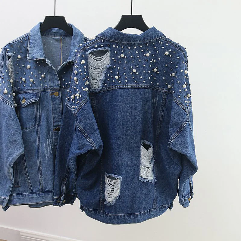 Женская джинсовая куртка в ковбойском стиле повседневная Весенняя с длинным