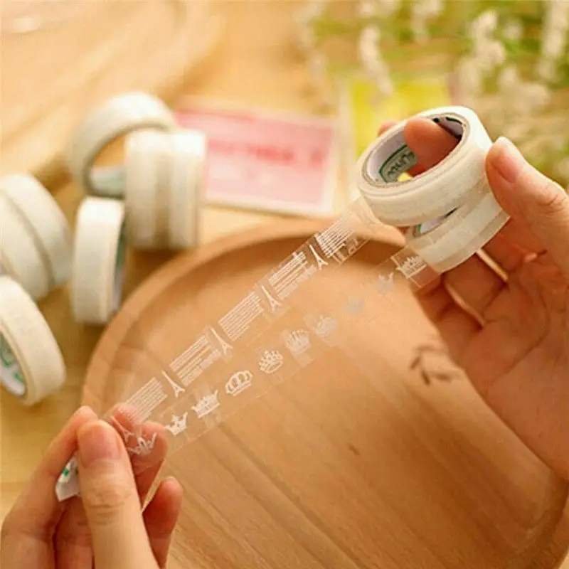 

5pcs/multiple white lace sticker tape masking tape DIY photo album decoration tape kawaii stationery scrapbook sticker