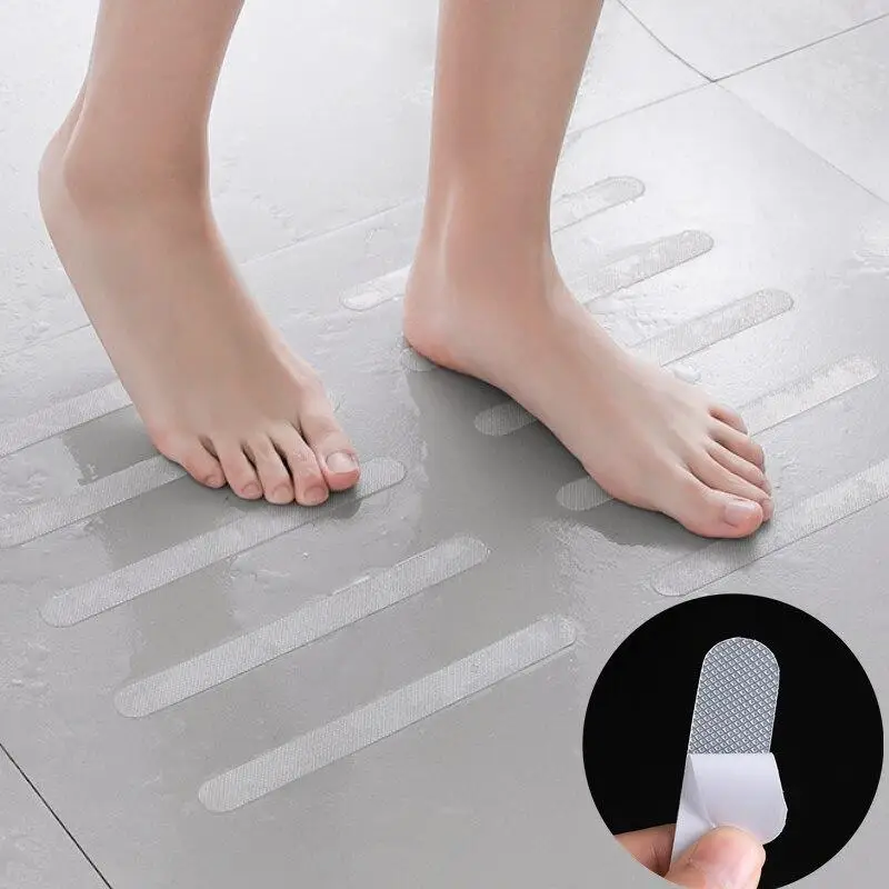 Прозрачные Нескользящие полоски наклейки для душа безопасные ванны коврики пола