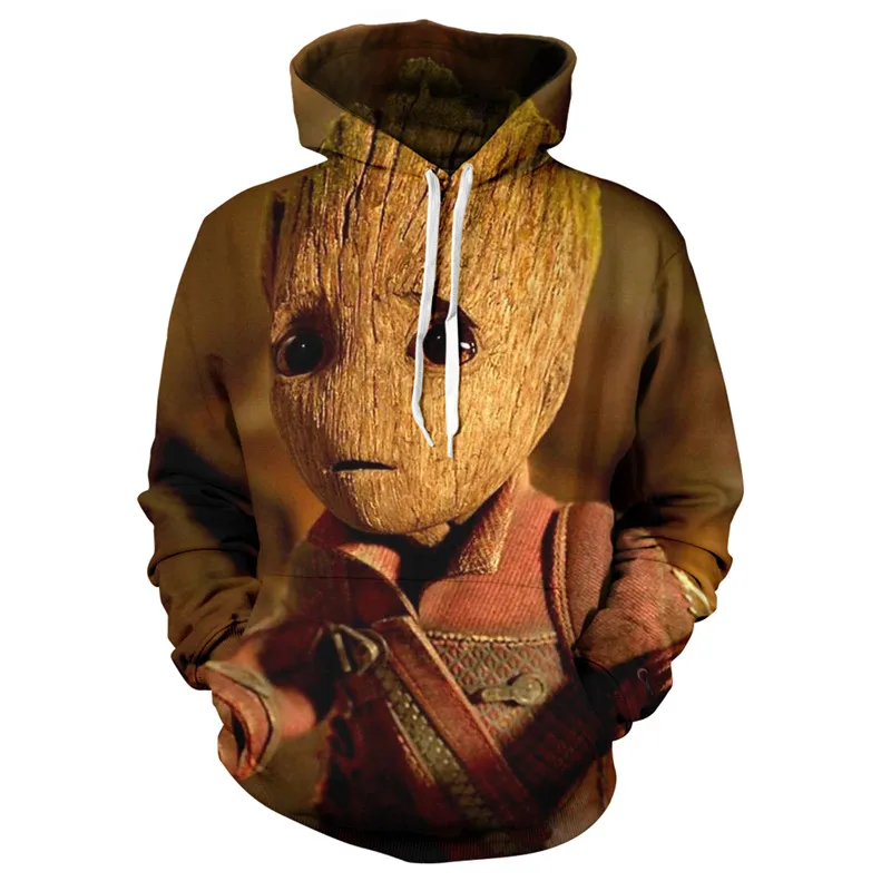 

New Superhero Groot Movie guardian of the galaxy 3D print Hoodies Funny Pullover Long Treant Long Sleeve Tracksuit Asian size
