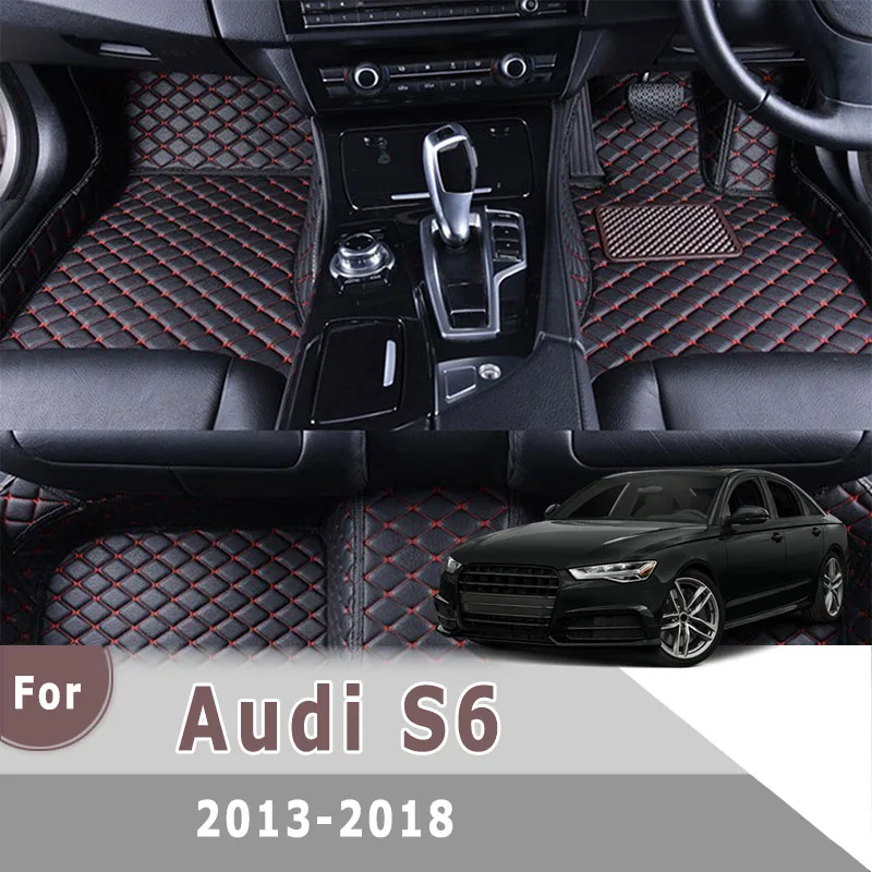 

Кожаные коврики RHD для Audi S6, 2018, 2017, 2016, 2015, 2014, 2013
