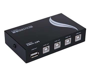 Ручной металлический переключатель USB 2 0 4 порта устройство для обмена