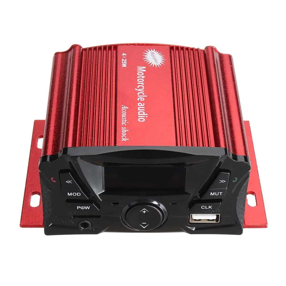

4 Speaker Motorcycle Amplifier System Mini Motorcycle Audio Speaker With Wireless Remote Control LED Display Audio Processor