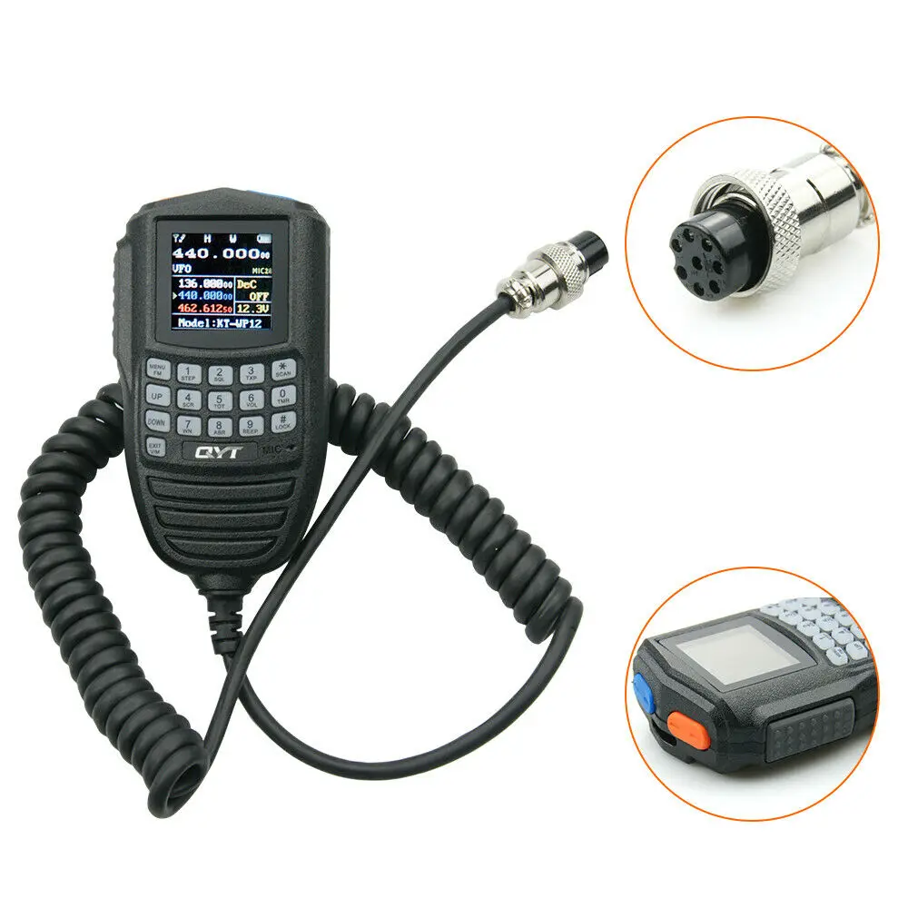 

For QYT KT-WP12 Mini Mobile Radio 25W 200 Channels VHF UHF Dual Band Car Ham Radio
