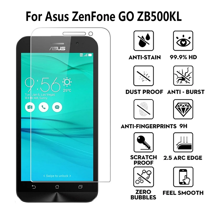 9H закаленное стекло для Asus Zenfone Go ZB500KL ZB500KG ZB500 500KL 500 кг Защитная пленка