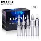 50 шт.кор. серые одноразовые короткие тату наконечники 18R наконечники для тату ИГЛЫ Перманентный макияж тату аксессуары Бесплатная доставка