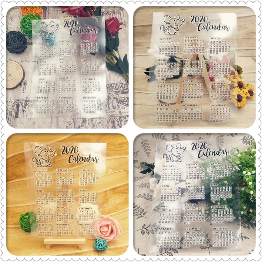 Горячая Распродажа прозрачные штампы с календарем/силиконовые уплотнения