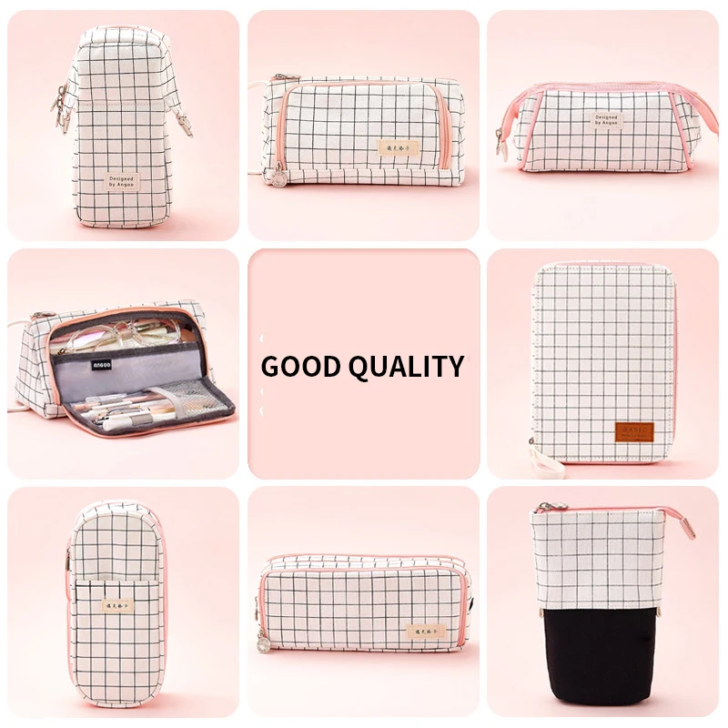 

INS Large Capacity Fresh Cute Pencil Case Girl Boy Student Multifunction Stationery Pen Brushes Bag Pouch Box For School Student