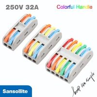 2 10pcs colorful fast installation terminal block home improvement wire connector push in splicing terminal connector lever nuts