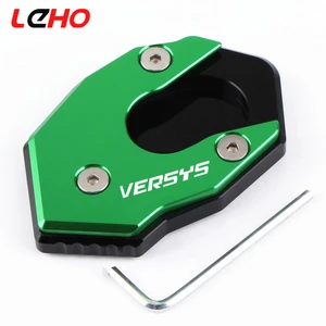 Cnc Aluminum Alloy Modified Side Stand Pad Plate Kickstand Enlarger Support Extension For Kawasaki V