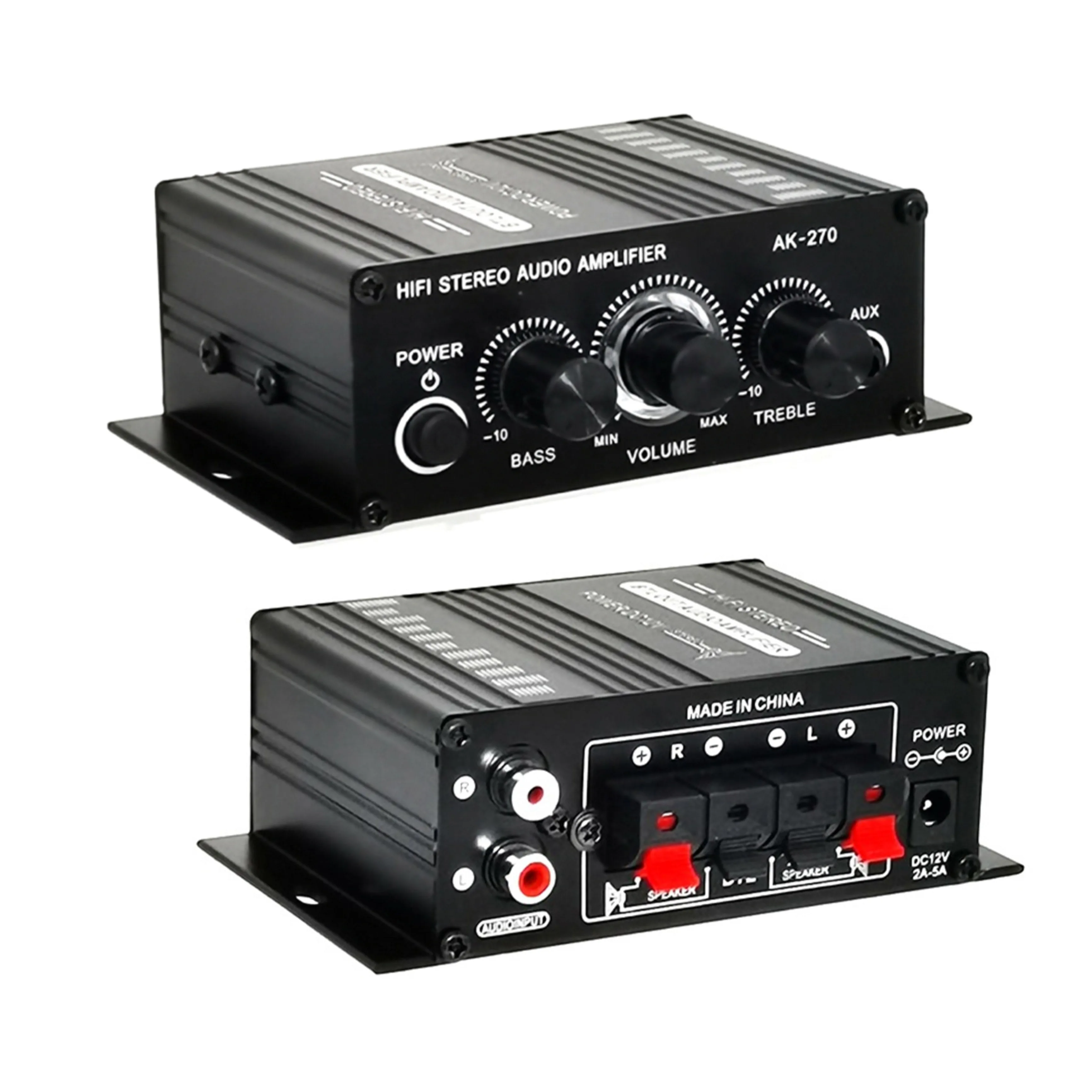 

Автомобильный аудиоусилитель AK270, 2-канальный Hi-Fi сабвуфер 20 Вт + 20 Вт, мини стерео усилитель мощности для домашнего кинотеатра с входом RCA AUX