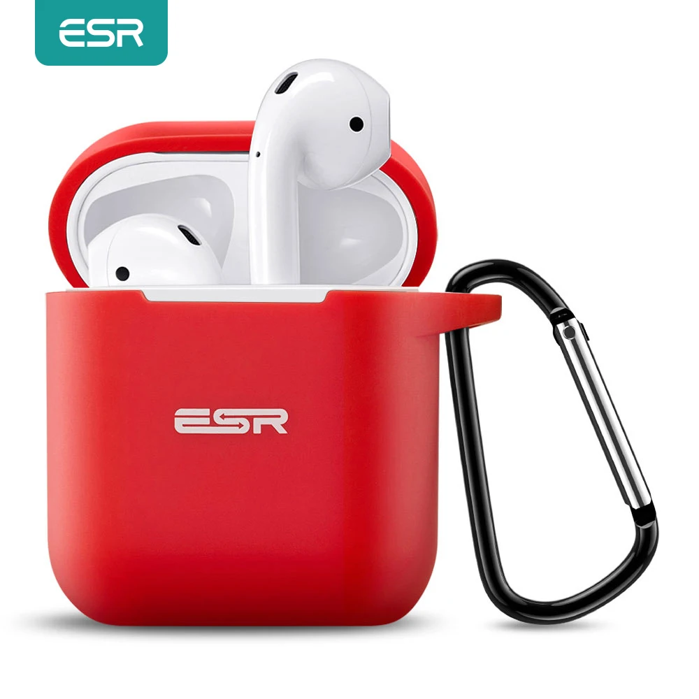 Чехол ESR для AirPods с брелоком противоударный защитный силиконовый чехол 1 2