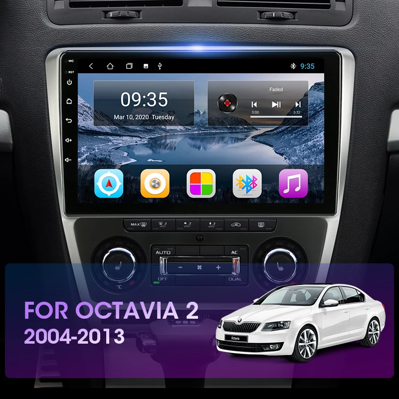 JMCQ 10 &quotT3L Android 9 0 автомобильное радио для Skoda Octavia 2 A5 2004 2013 Мультимедиа Видео плеер