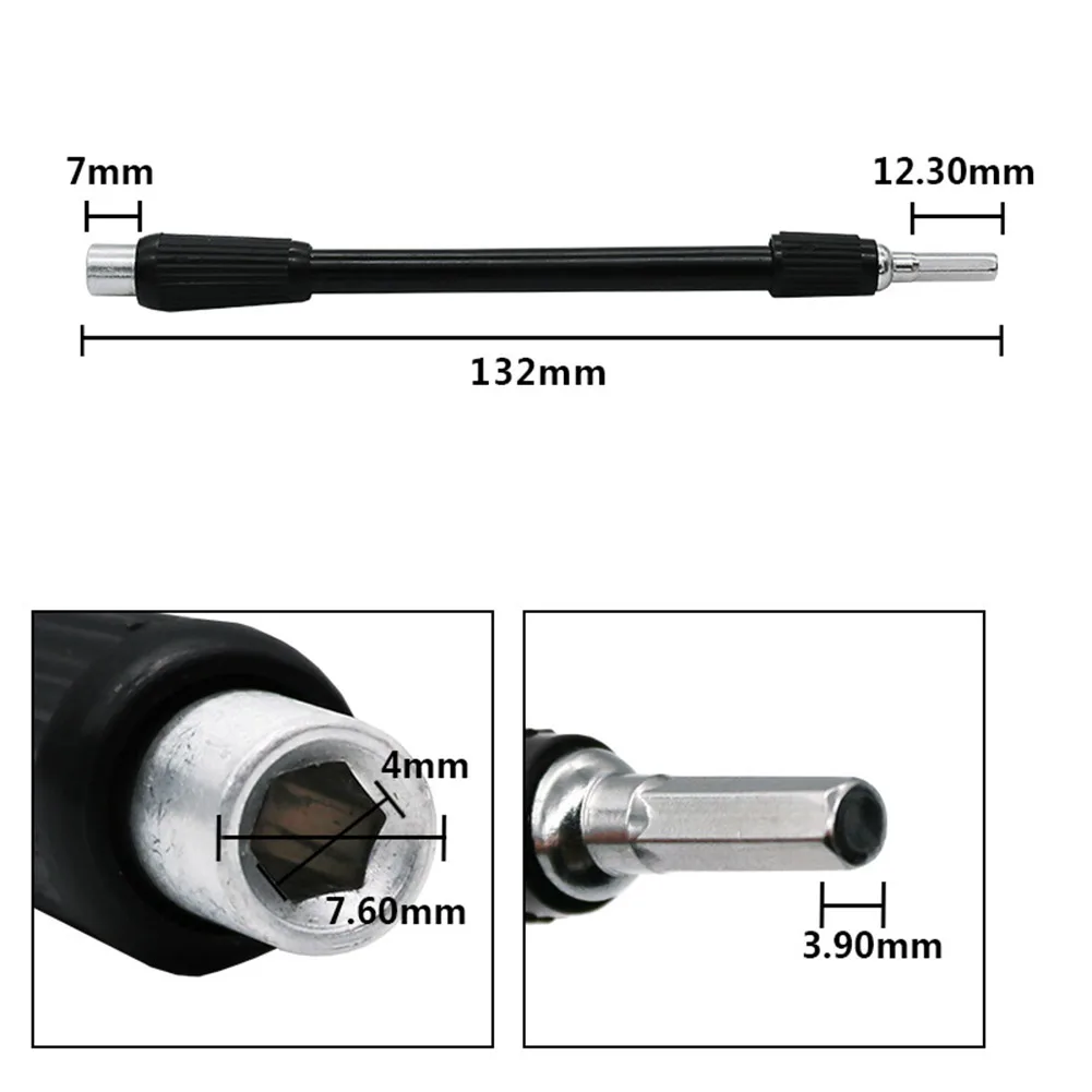 

Soft Drill Bit Extension Shaft Screwdriver Multifunction Extension Tube Connecting Shaft VDX99