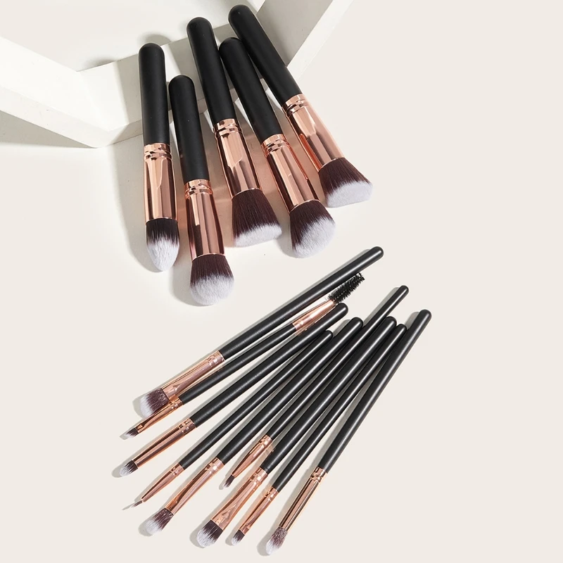 

Q1QD 14Pcs Pro Makeup Brushes Set Foundation Powder Eyeshadow Cosmetic Brush Tools