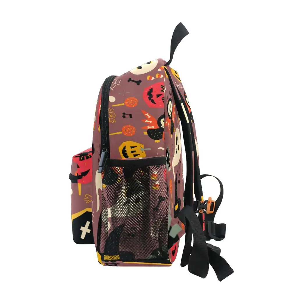 Детский рюкзак для детского сада, для Хэллоуина, тыква, летучая мышь, ведьма, призрак, школьная книга, сумки с мультяшным дизайном для мальчи... от AliExpress WW