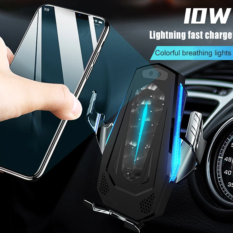 

Car Mobile Phone Wireless Charger Bracket Holder Fast Charging 360 Degree Rotating UY8