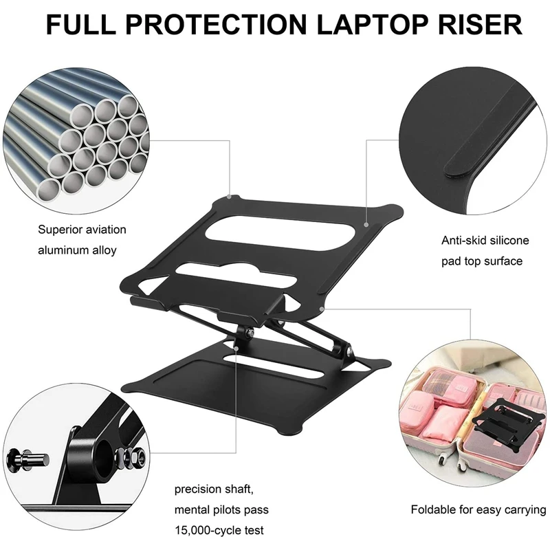 Алюминиевый сплав регулируемый охлаждающий кронштейн для ноутбука настольный