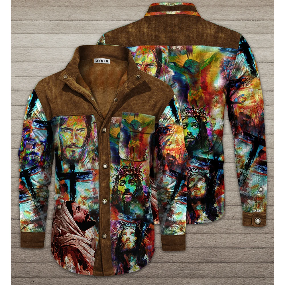 

Мужская шерстяная куртка-бомбер с 3D принтом