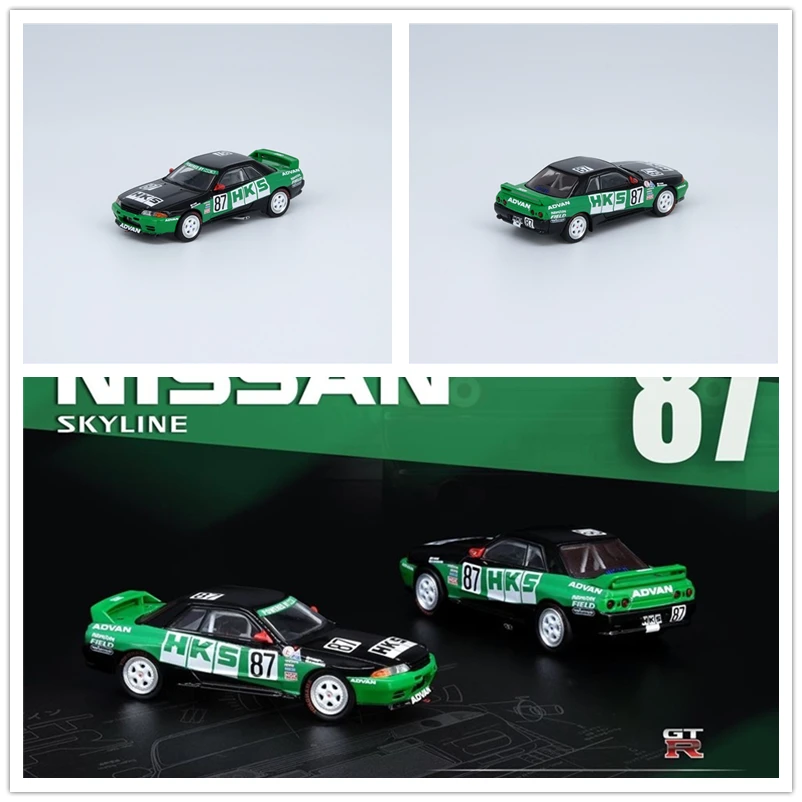 INNO64 1:64 Nissan SKYLINE GT R R32 #87 HKS JTC 1992 гоночный литьем под давлением модель