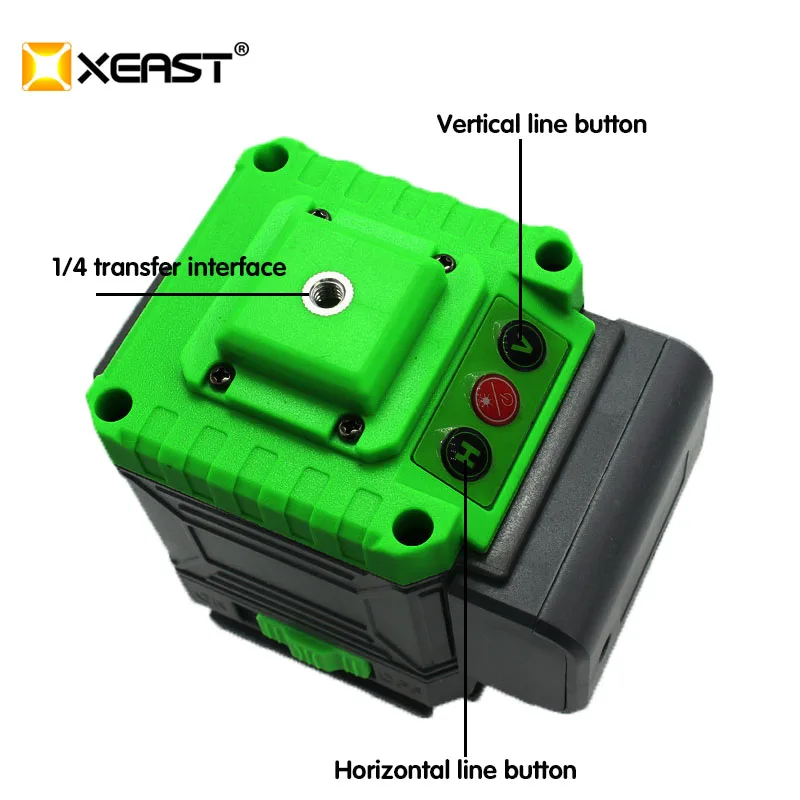 Laser Level Meter Strong Light 3D 12 Line Green Outdoor High-precision Grounding Instrument Wall | Инструменты