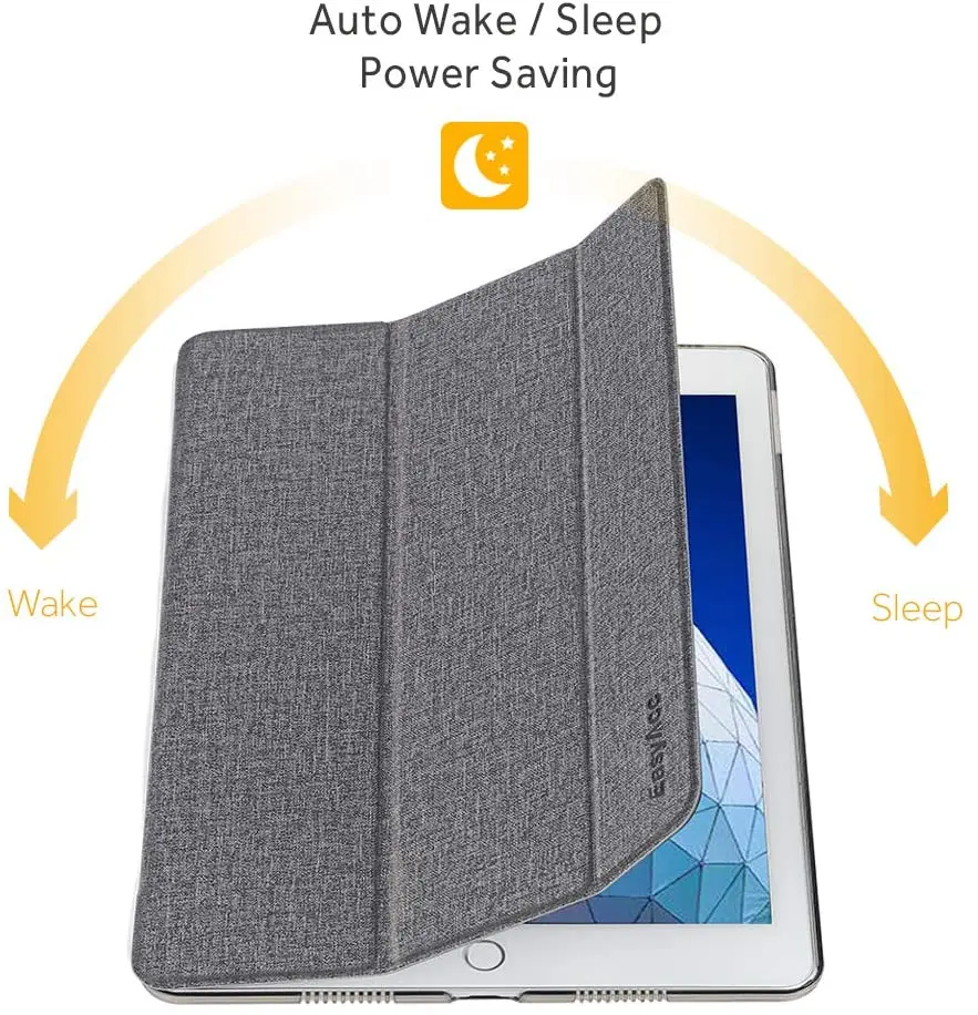 Чехол EasyAcc для iPad Air 3 серый Ультратонкий чехол с функцией пробуждения/сна 2019