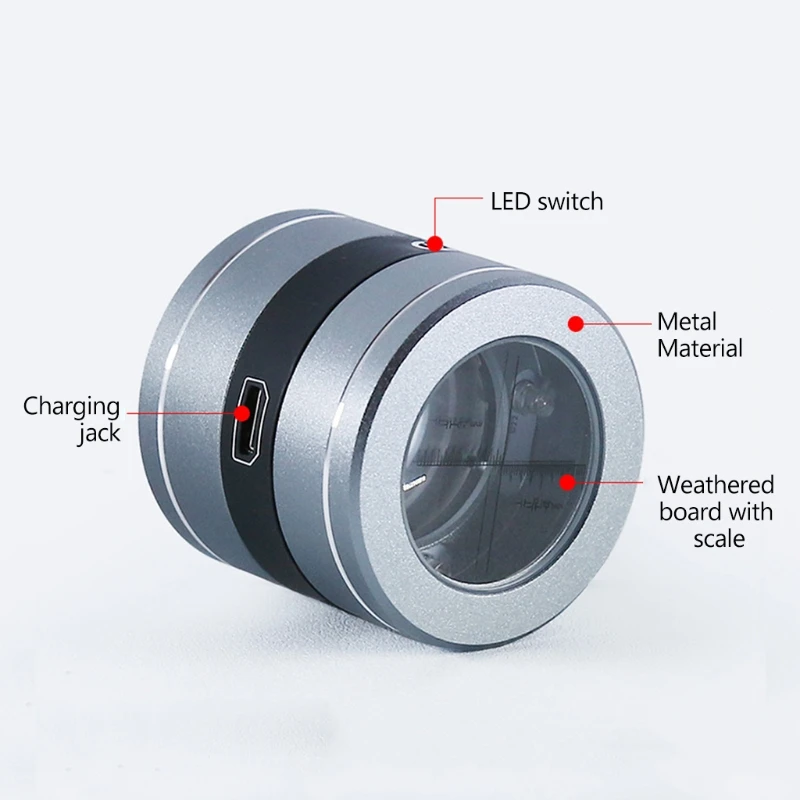 Лупа с 10-кратным увеличительным стеклом металлическая зарядкой по USB лупа со