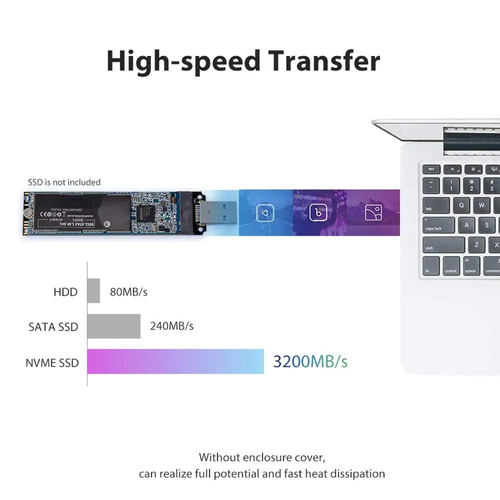 M2 SSD чехол NVME корпус M.2 на USB тип A 3 1 адаптер карта жесткий диск конвертер