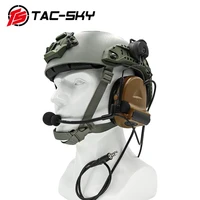 tac sky comtac ii helmet bracket silicone earmuffs noise reduction pickup military shooting walkie talkie tactical headset c2 cb