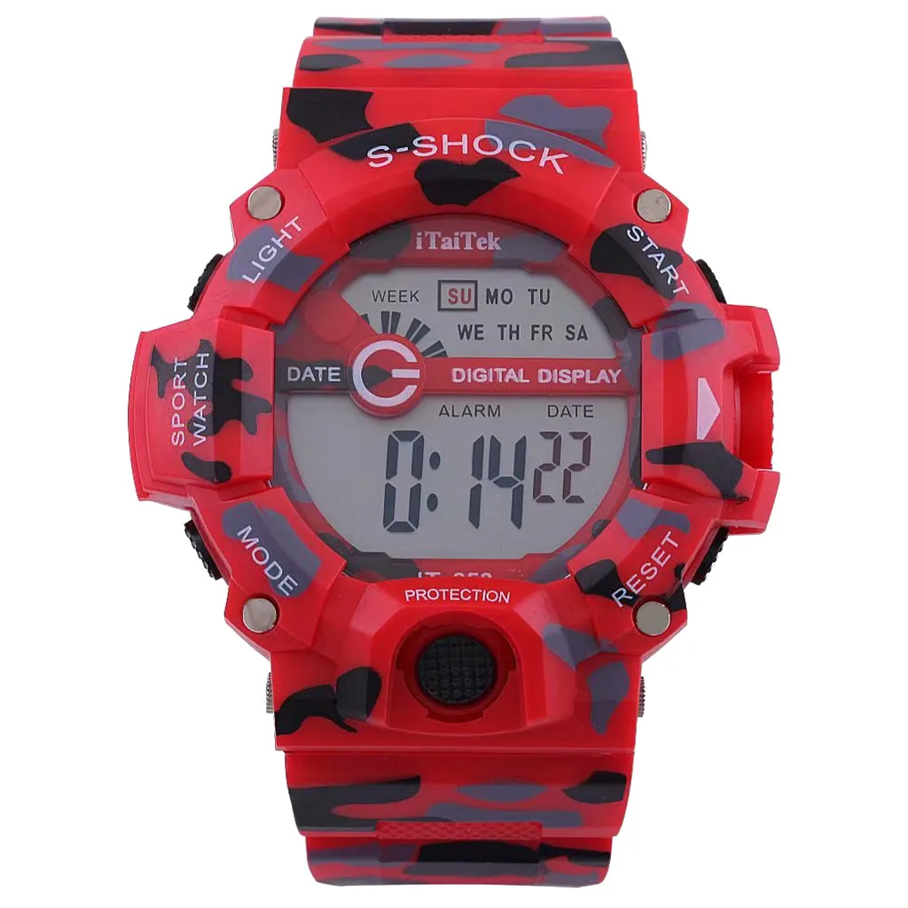 

Men Multifunctional Watch Men Sports Digital Electronic Camouflage Waterproof Fashion Watches Reloj Montre Hombre MontreRelogio