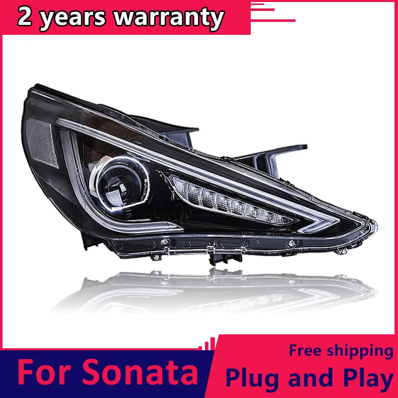 Для Hyundai sonata фара для 8 2011-2015 ангельские глазки ксеноновый комплект HID