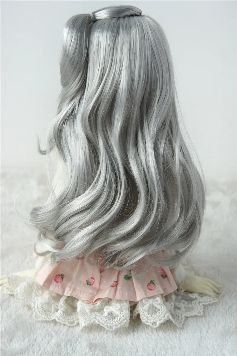 JD506 1/4 красивый курчавый BJD стандартный размер 7-8 дюймов MSD серый кукольный волос